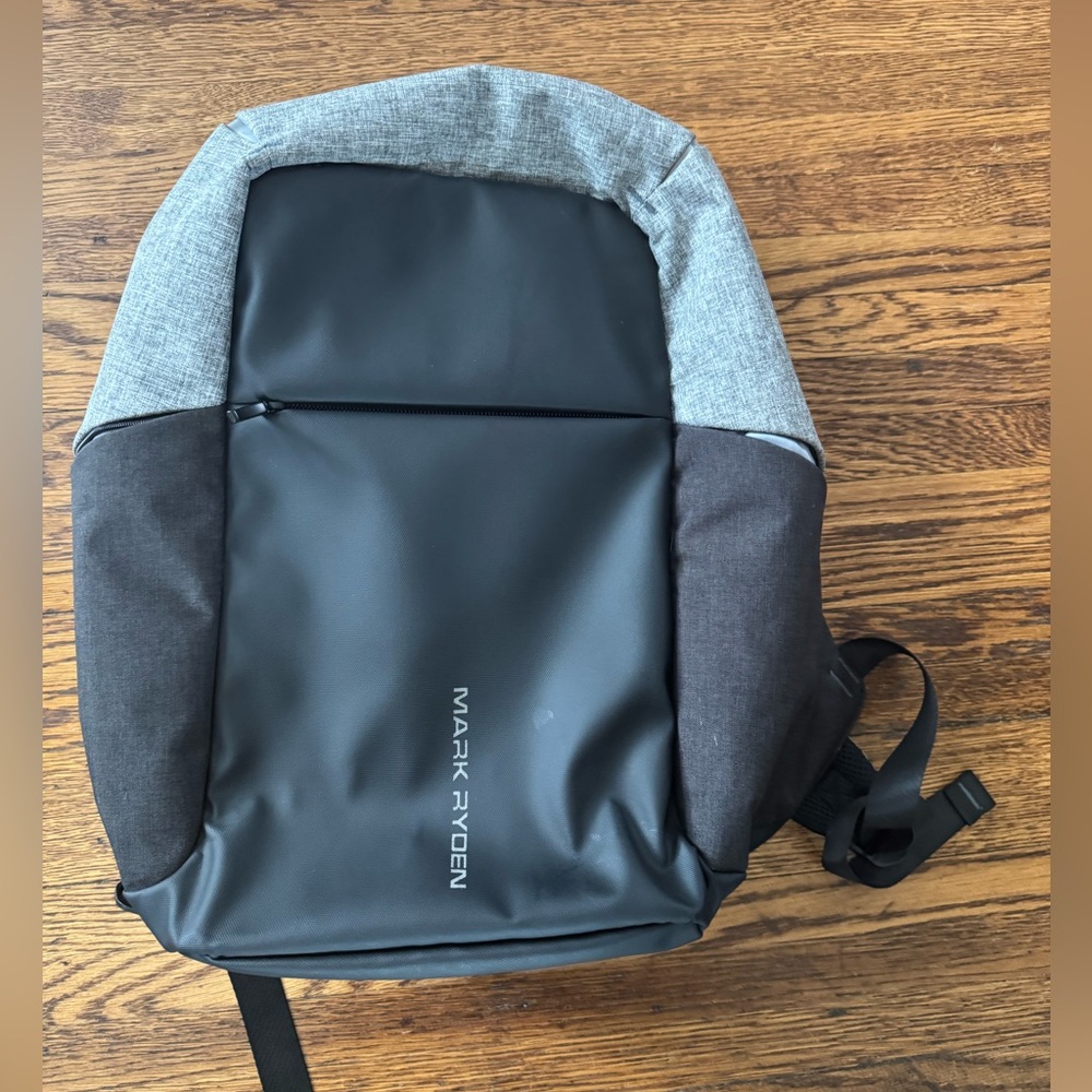 MARK RYDEN Anti-Theft Fresh Laptop Backpack Gray/Black Fit 15.6" Laptop USB Port